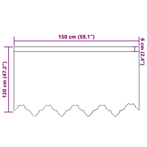 Перде от дантела Бяло 120 x 150 cm Полиестер