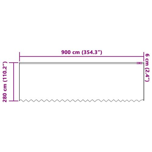 Перде от дантела Бяло 280 x 900 см Полиестер
