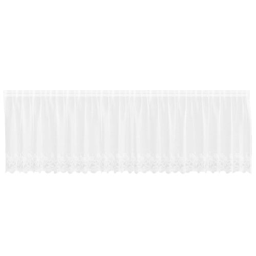 Перде от дантела С завеси Бяло 500 x 120 cm Полиестер