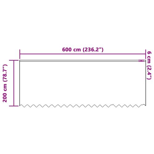 Перде от дантела Бяло 200 x 600 cm Полиестер