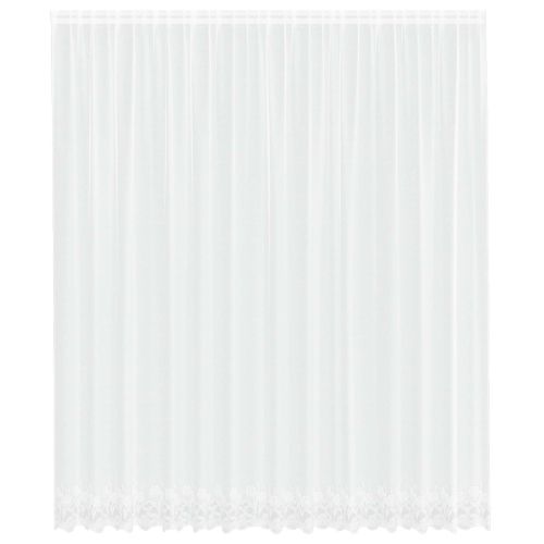 Перде от дантела С завеси Флорален Бяло 280 x 400 см Полиестер