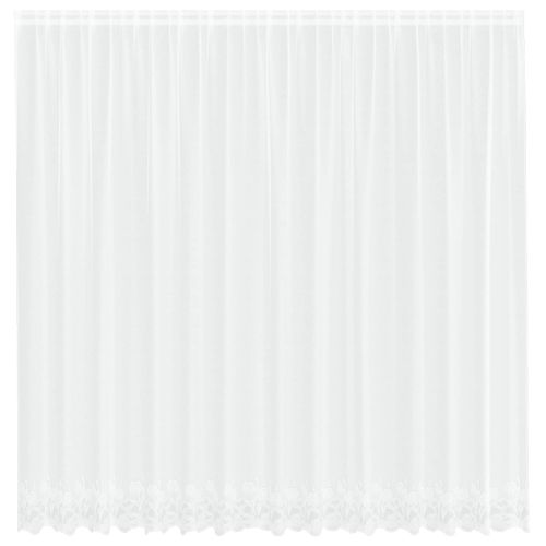 Перде от дантела С завеси Флорален Бяло 220 x 400 см Полиестер