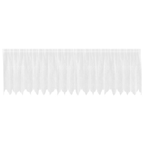 Перде от дантела С завеси Флорален Бяло 120 x 500 cm Полиестер