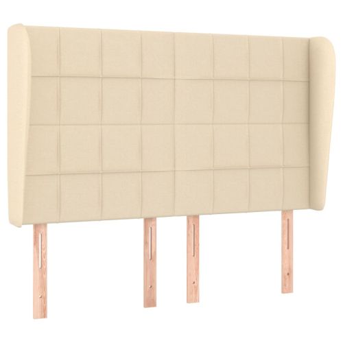 Боксспринг легло с матрак, кремаво, 140x190 см, плат