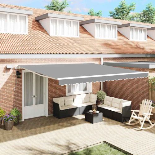 Рамка за сенник Бяло 400 × 350 cm Алуминий