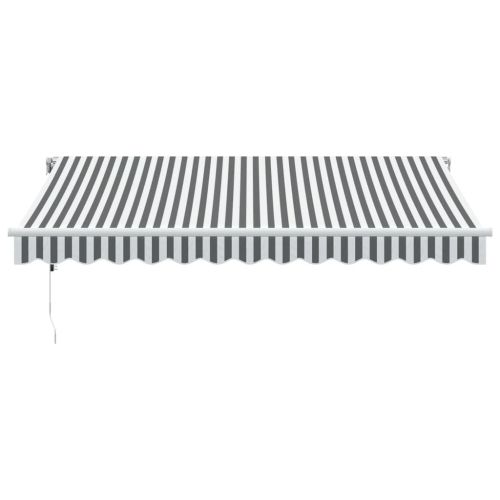 Автоматично прибираща се тента с LED антрацит и бял 350x250 см