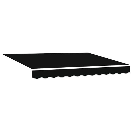 Прибираща се тента Черно 350 x 250 cm Тъкан и алуминий