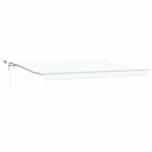 Сгъваем навес Бяло 450 × 300 cm Полиестер и метал