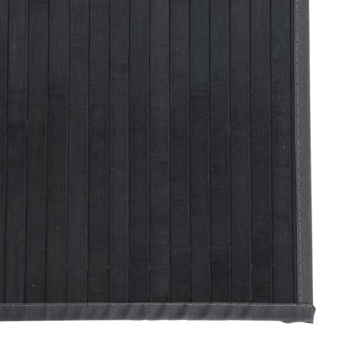 Килим, правоъгълен, сив, 60x200 см, бамбук