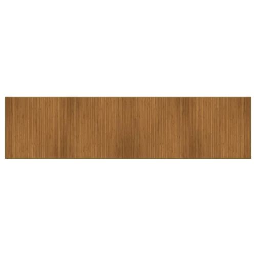 Килим, правоъгълен, кафяв, 100x400 см, бамбук