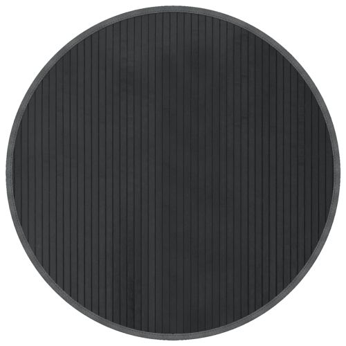 Килим, кръгъл, сив, 80 см, бамбук