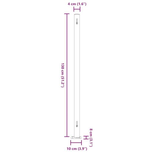 Прибираща се дворна странична тента, 220x500 см, черна