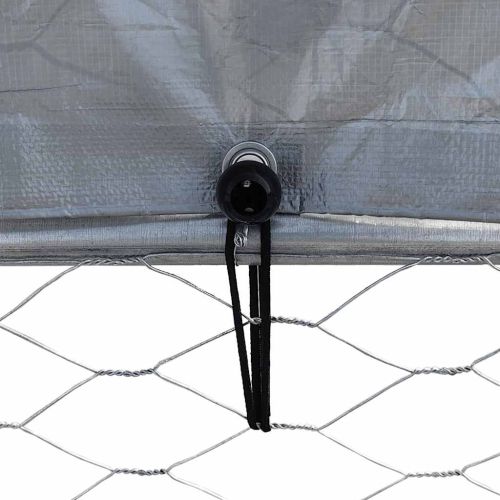 Пилчарник с покрив и врата, сребрист, поцинкована стомана