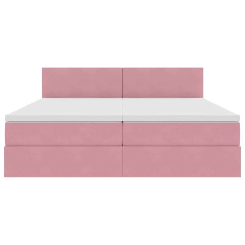 Легло с място за съхранение с матрак Розово 90 x 200 cm