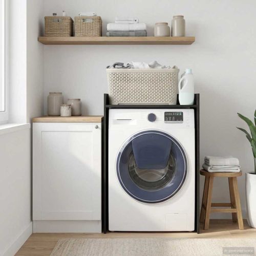 Шкаф за пералня Черния дъб 67,5 x 48 x 97 см Инженерно дърво