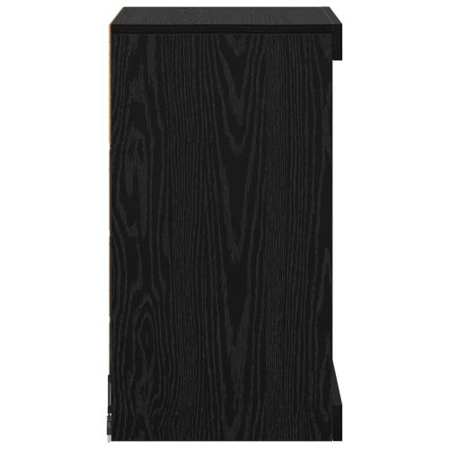 LED конзолна маса Черния дъб 41 x 37 x 67 см Инженерно дърво
