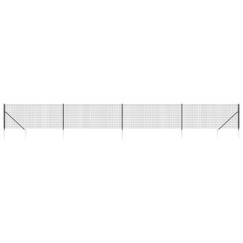 Ограда от телена мрежа с шипове, антрацит, 1,1x10 м