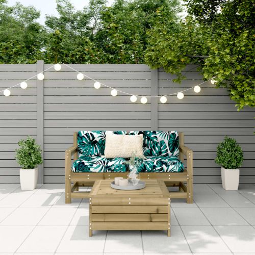 Градински комплект диван от 3 части, импрегниран бор