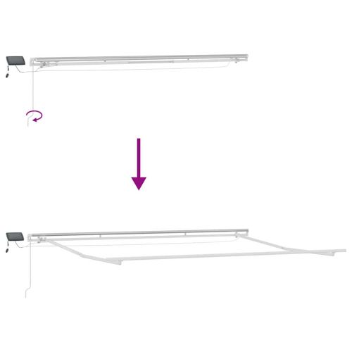 Сгъваем навес Жълт и оранжев 450 × 350 cm Текстил и стомана