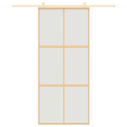 Плъзгаща се врата 90x205 см матирано ESG стъкло и алуминий