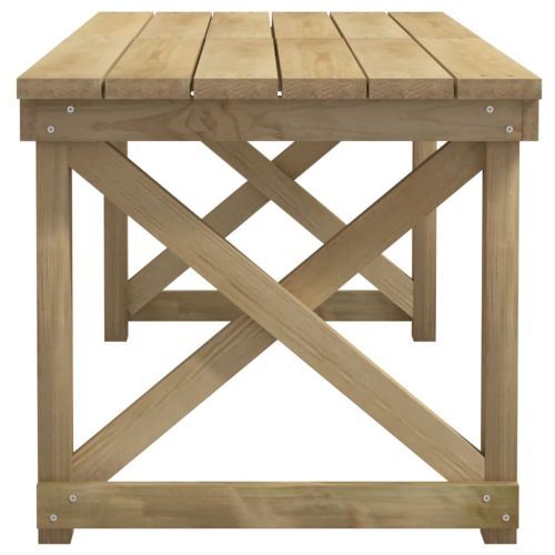 Градински трапезен комплект, 3 части, импрегниран бор масив