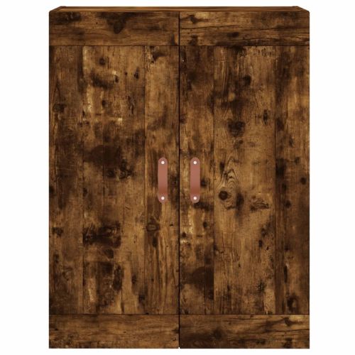 Висок шкаф, опушен дъб, 69,5x34x180 см, инженерно дърво