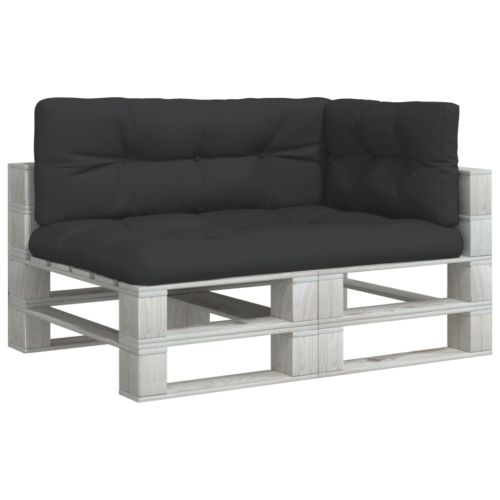 Палетни възглавници, 3 бр, черни, текстил