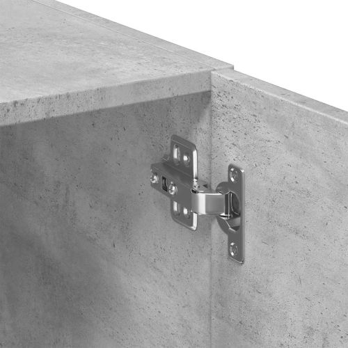 Тесен шкаф, бетонно сив, 50x42,5x225 см, инженерно дърво