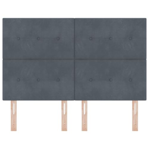 LED глава с LED ленти Сив 160 cm Кадифе