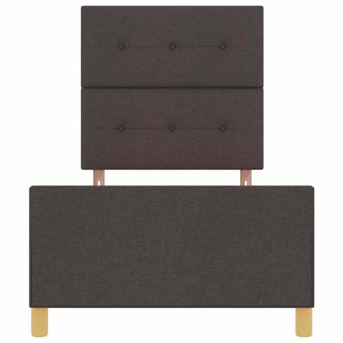 Рамка за легло с таблото Тъмнокафяв 90 x 190 cm текстил