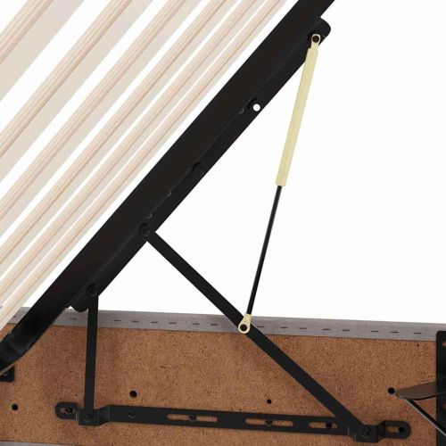 Легло с място за съхранение и матрак с матрак Таупе 90 x 200 cm