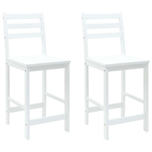 Обедени столове 2 pcs Бяло 40 x 47,5 x 99,5 см