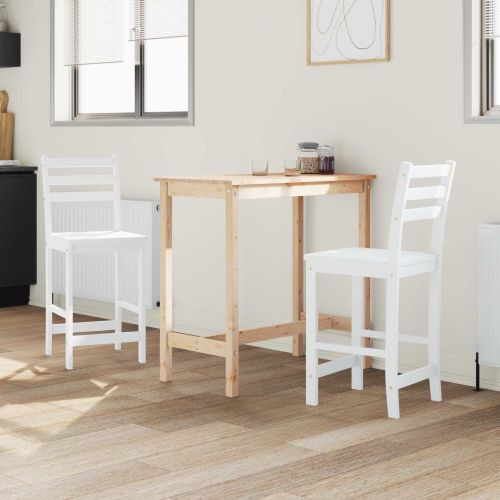 Обедени столове 2 pcs Бяло 40 x 47,5 x 99,5 см