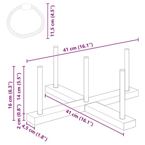 Комплект за игра с пръстени Многоцветен 41 x 41 x 16 см