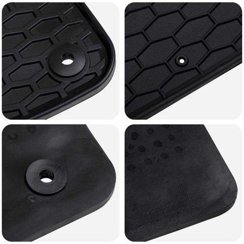Автомобилен килим 4 pcs Черно Каучук