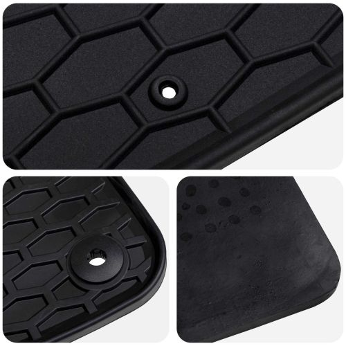 Автомобилен килим 4 pcs Черно Каучук