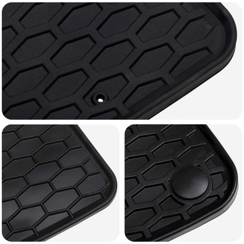 Автомобилен килим 4 pcs Черно Каучук