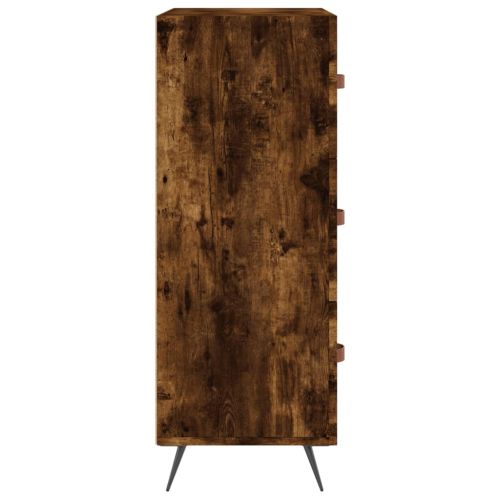 Скрин с чекмеджета опушен дъб 69,5x34x90 см инженерно дърво