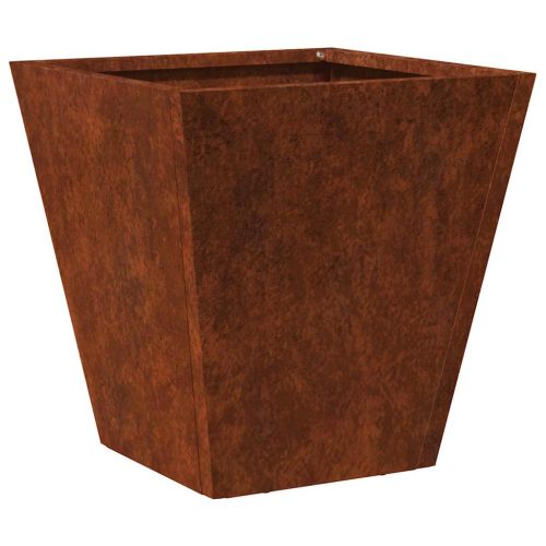 Градински саксии 2 бр. 30x30x30 см Изветряла стомана