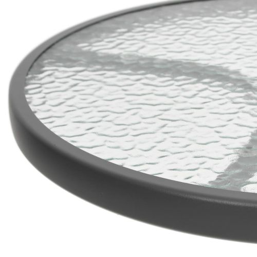 Градинска маса, Ø50x71 см, стомана, антрацит