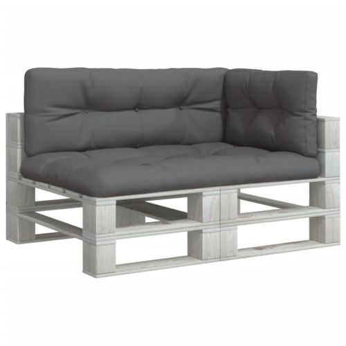 Палетни възглавници, 3 бр, антрацит, текстил