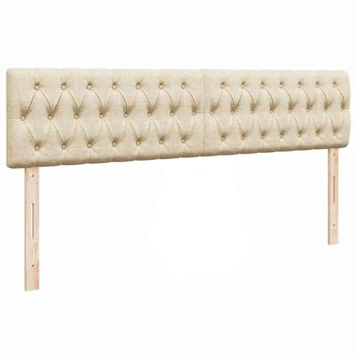 Османска легло с матраци и LED, кремаво, 180x200 см, плат