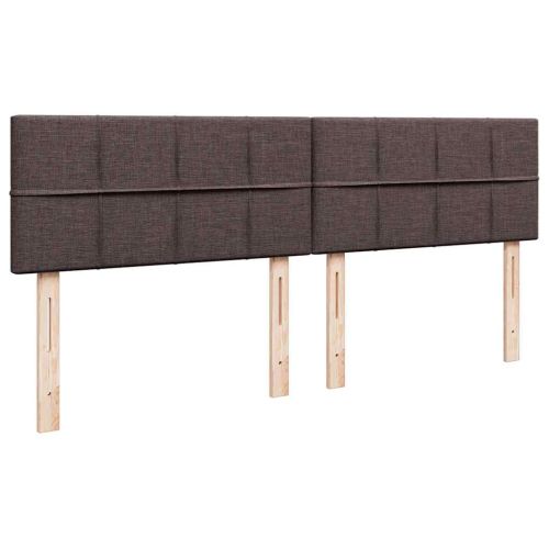 Османска легло с матраци, тъмнокафяво, 200x200 см, плат