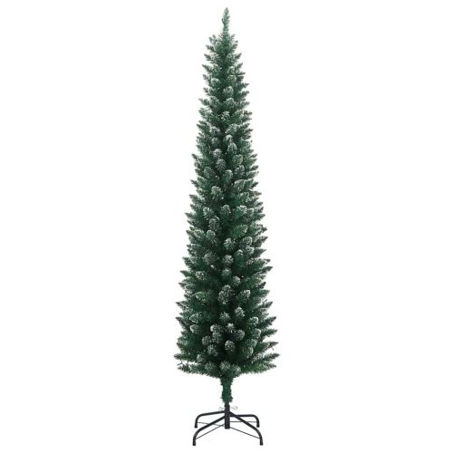 Изкуствена тънка коледна елха, 300 LED, 210 см