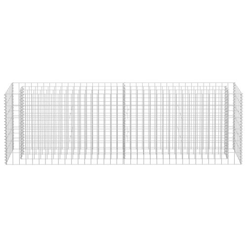 Габион повдигната леха, поцинкована стомана, 180x30x60 см