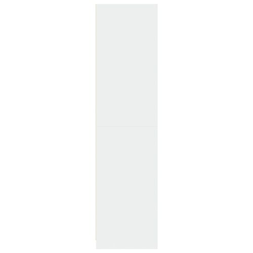 Гардероб, бял, 100x50x200 см, инженерно дърво