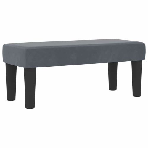 Легло с пружинирана основа с матрак Тъмносив 80 x 200 cm Кадифе