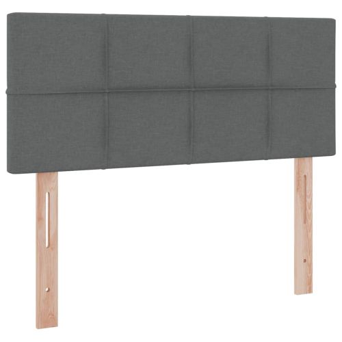 Легло с място за съхранение и матрак Тъмен сив 120 x 190 cm