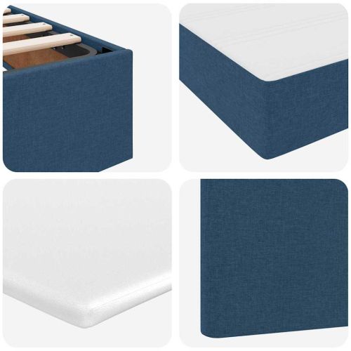 Легло с място за съхранение и матрак с матрак Синьо 90 x 200 cm