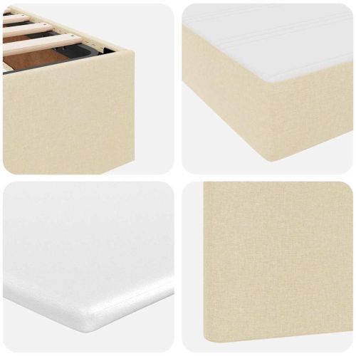 Легло с място за съхранение и матрак Кремав 120 x 200 cm